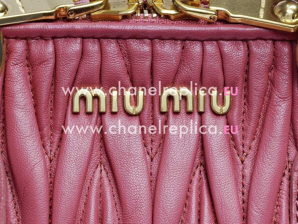 Miu Miu Matelasse Lux Nappa Large Doctor Bag Rose Pink RN76765