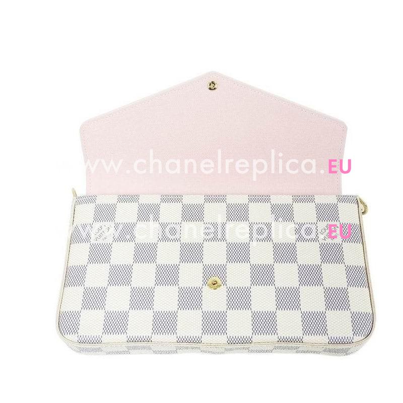 Louis Vuitton Pochette Felicie Damier Azur Canvas Bag N63106