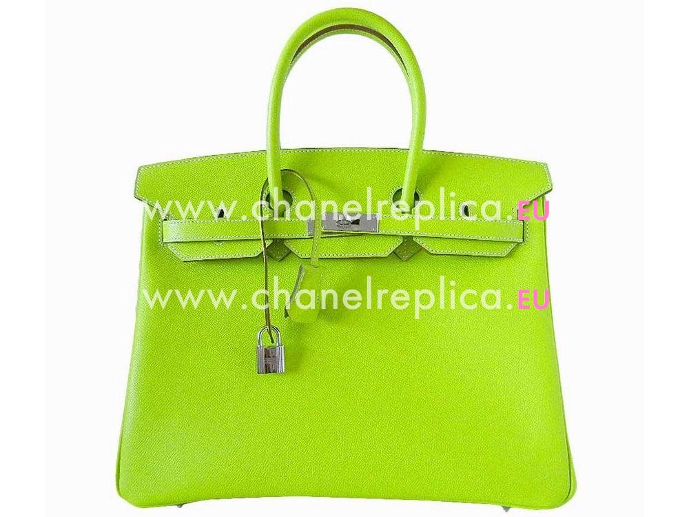 Hermès Birkin 35 Kiwi Candy Epsom Leather Palladium Hand Sew H1035YGY