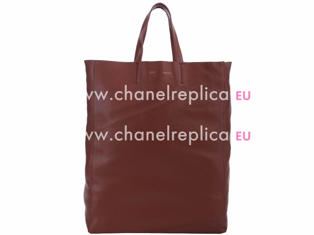 Celine Cabas Lambskin Shopping Bag (Dark Red) CE39981