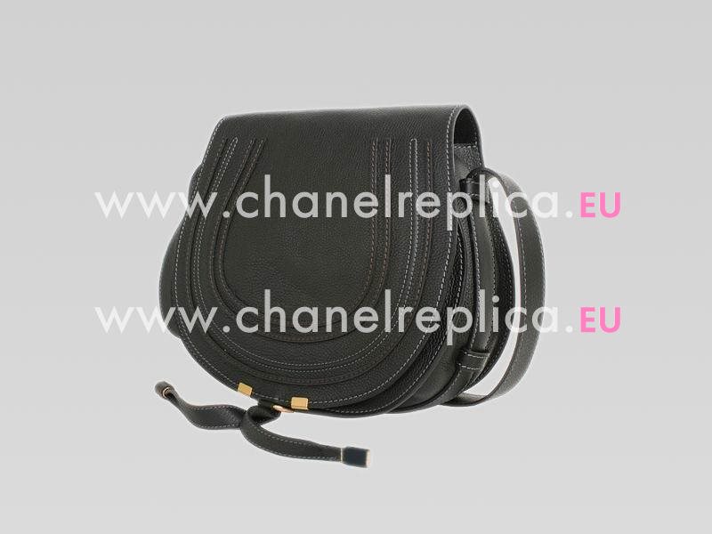 CHLOE Marcie Large Calfskin Crossbody Bag In Black C451372