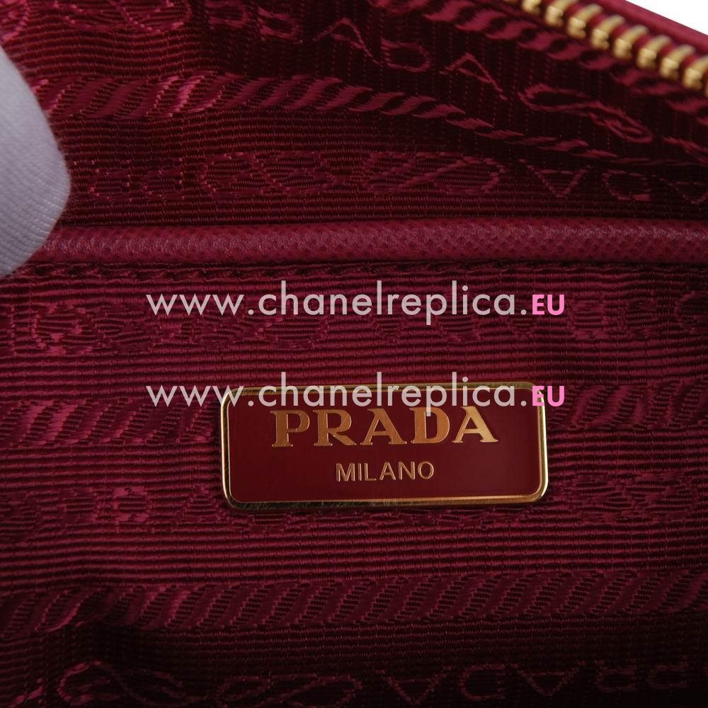 Prada Teaauto Saffiano Classic Triangle Logo Nylon Handle/Shoulder Bag Peach PR6101902