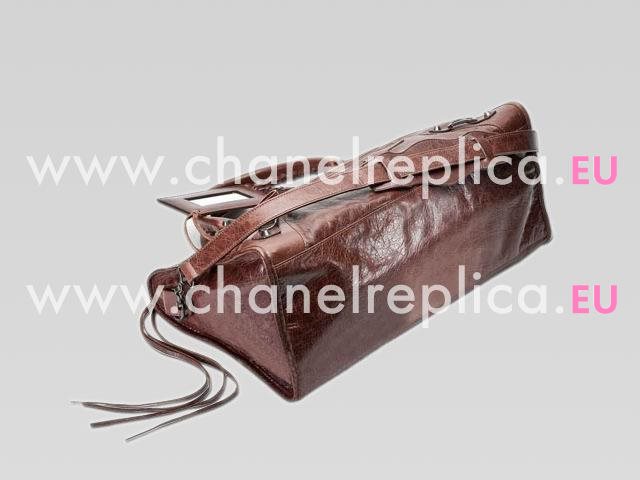 Balenciage Part Time Top Leather Bag In Chestnut 168028CH