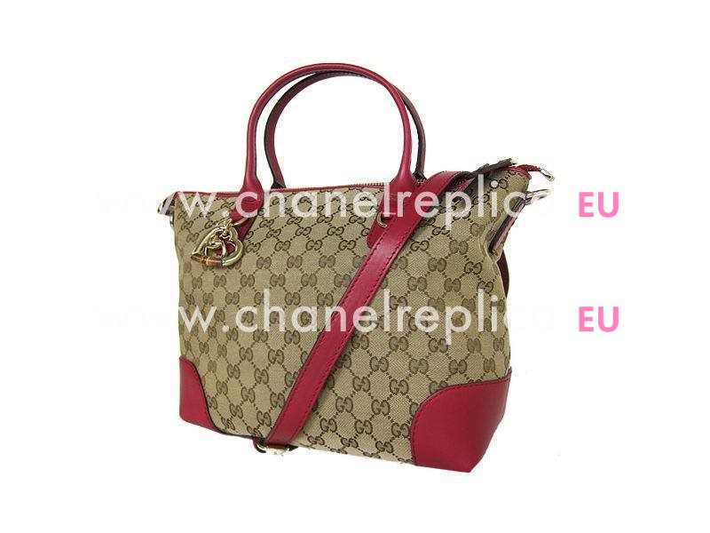 Gucci Emily Guccissima Calfskin Bag In Khaki Red G5299850