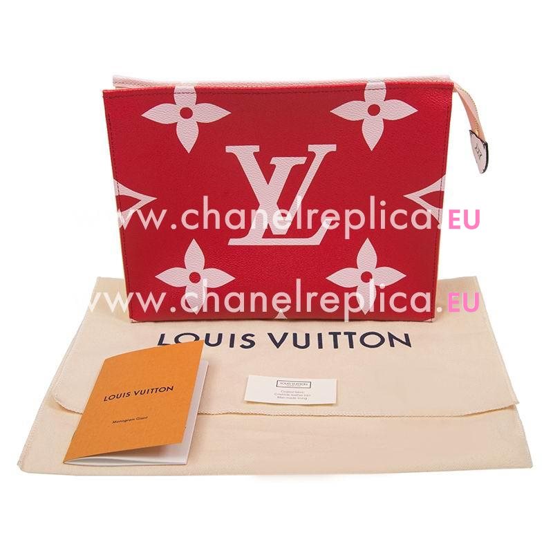 Louis Vuitton Monogram Canvas Toilet Pouch XL Rouge M67692