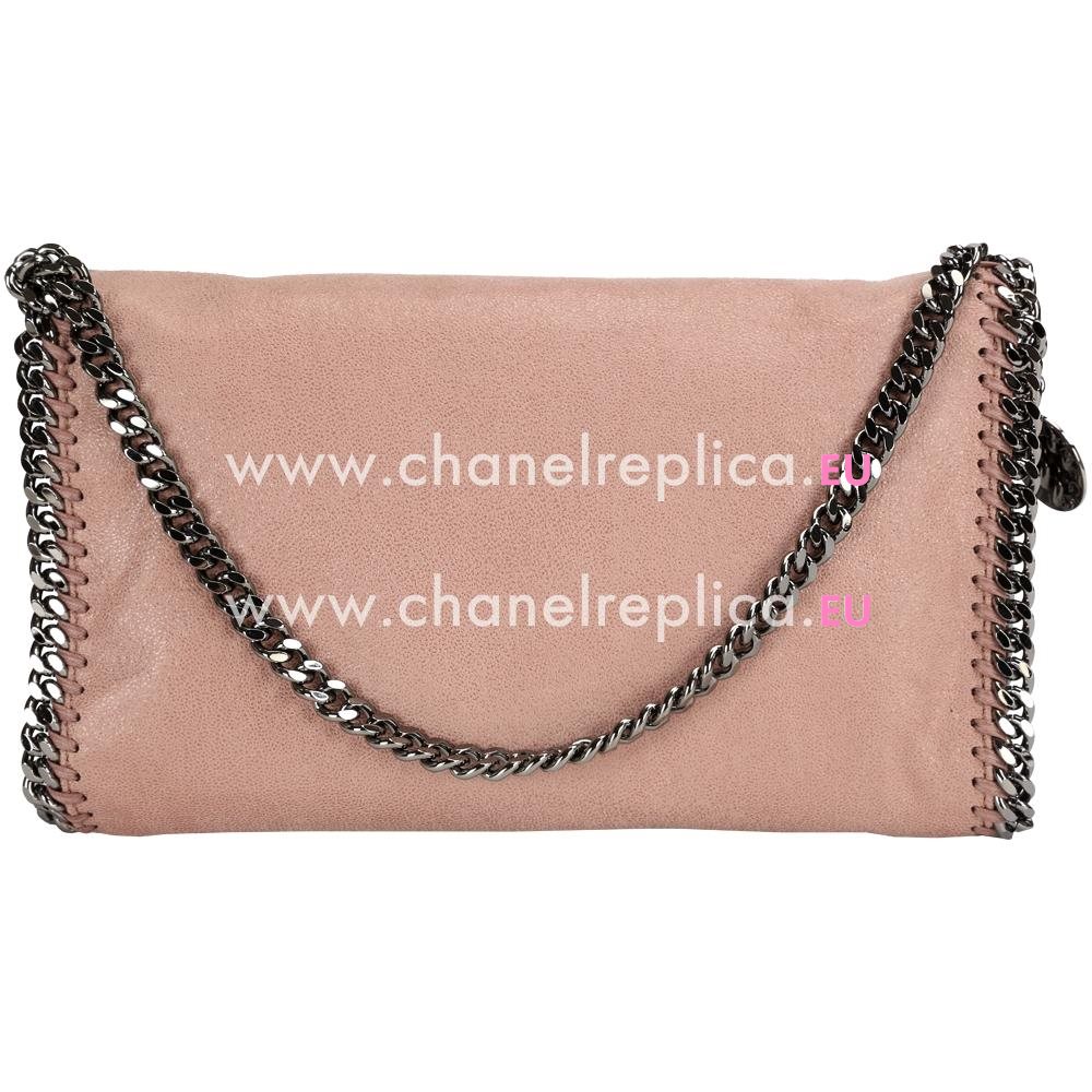 Stella McCartney Falabella Flap Bag Silver Chain Pink S536589