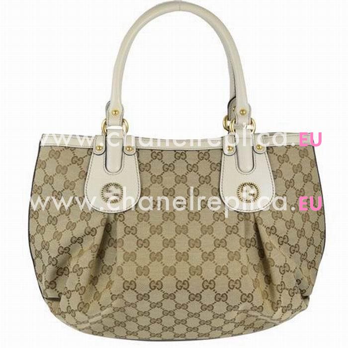 Gucci Classic GG Mark Leather Bag White G5177249