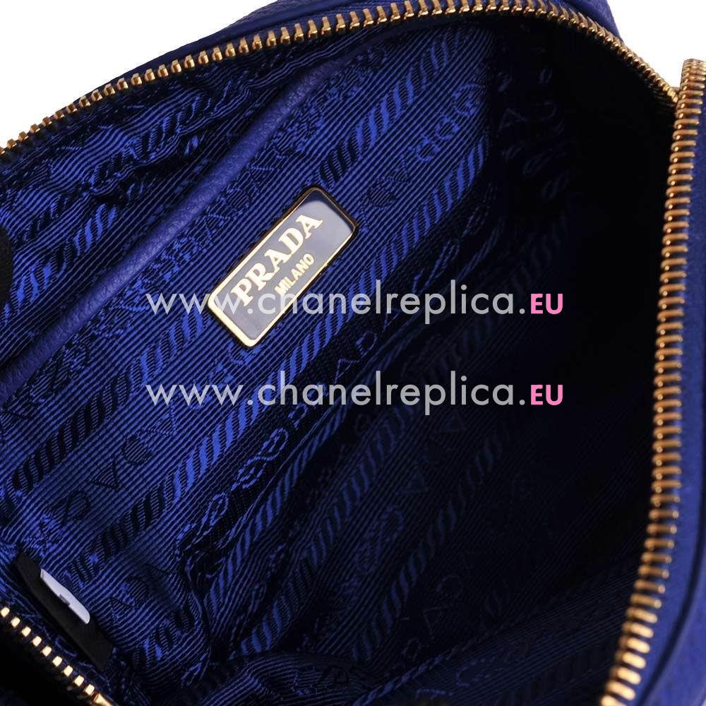 Prada Bluette Relievo Logo Caviar Calfskin Mini Size Bag RoyalBlue PR5749294