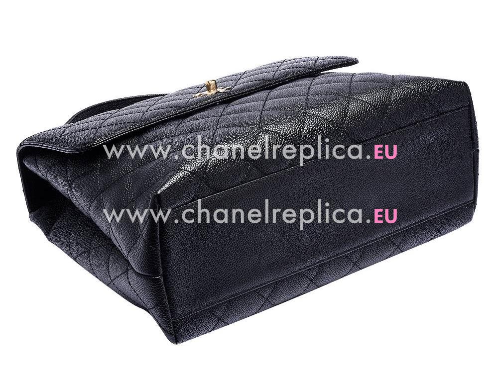 Chanel CC Caviar Kelly E Briefcase Black C49395B