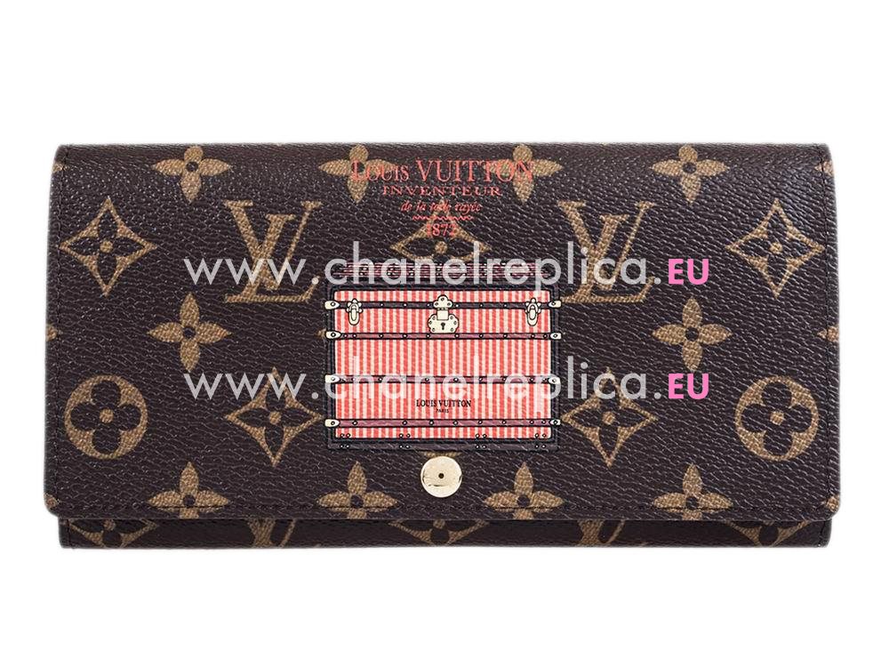 Louis Vuitton Monogram Canvas Sarah Trunks & Lock Wallet M60415