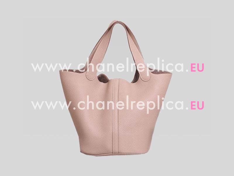 Hermes Picotin Lock 22cm Togo Bucket Bag Light Pink H4273LP