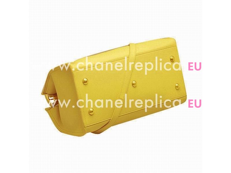 YSL Petit Cabas Chyc Y Calfskin Doctor Small Bag Yellow YSL517849