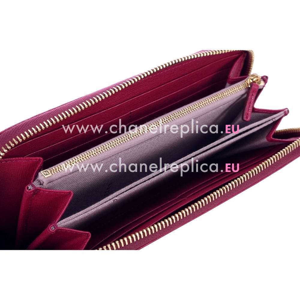 FENDI Calfskin Wallets Bag Purple Red F4560464