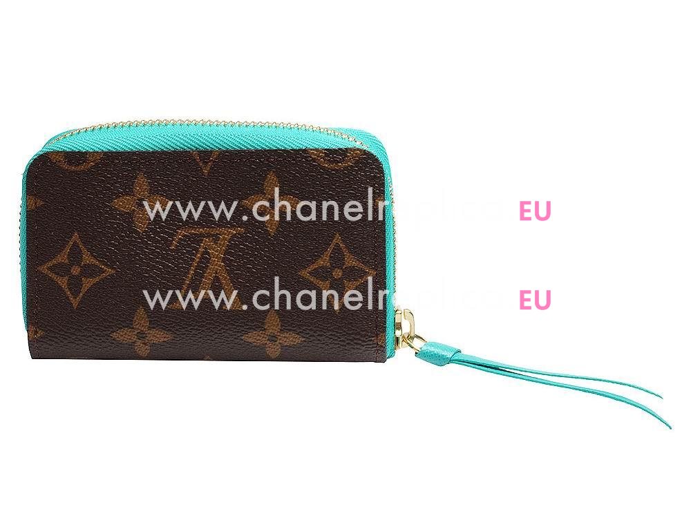 Louis Vuitton Monogram Canvas Zippy Multicartes Turquoise M60910