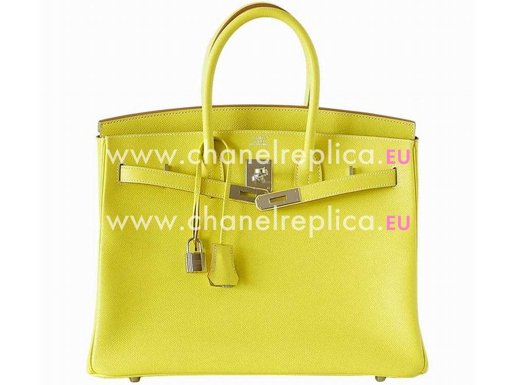 Hermes Birkin 35 Lime Candy Epsom Leather Palladium H1035EYH