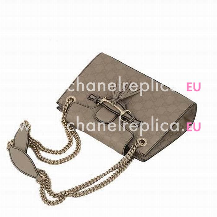 Gucci Emily Guccissima Calfskin shoulder Bag In Gray G559430