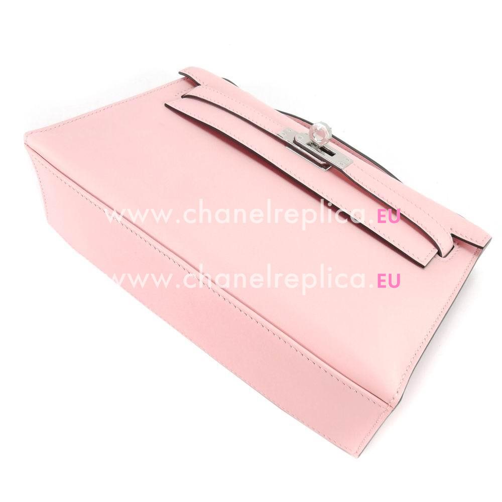 Hermes Kelly Pochette Swift Leather Mini Hand bag Rose Pink H7042006