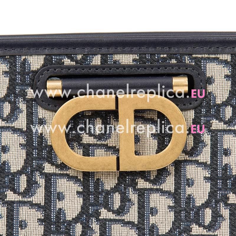Christian Dior Blue Dior Oblique Jacquard Canvas Shoulder Bag M6820CTZO928