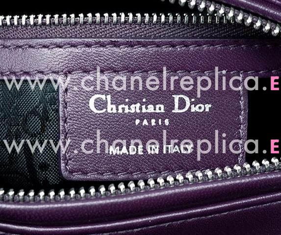 Dior Lady Dior Cannage Lambskin In Purple D2679