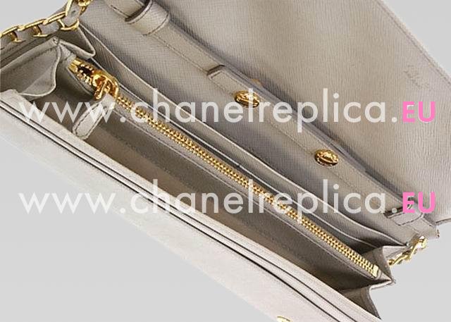 2013 Prada Spring&Summer Cowhide Leather Cluch Bag Gray P415874