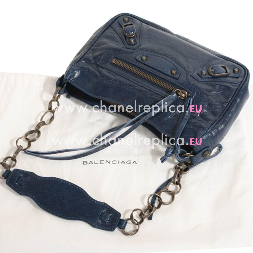 Balenciaga Miroir Calfskin Bag Navy Blue B6112204