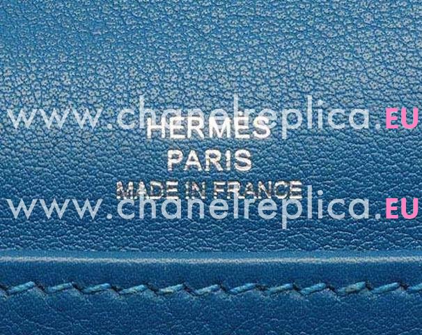 Hermes Mini Kelly Pochette Sapphire Blue Swift Leather Gold Hardware HK1022BLL