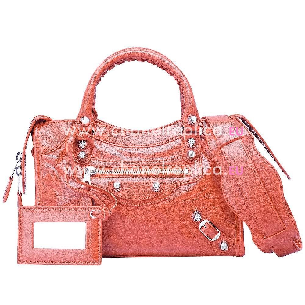 Balenciage City Lambskin Silvery hardware Classic Mini Bag Rode Pink B2055051