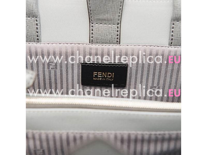 Fendi 2Jours Calfskin Hand/shouldbag Silver F529808