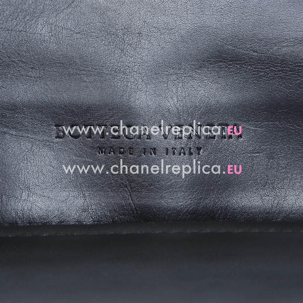 Bottega Veneta VN Calfskin Leather Woven Briefcase Gentry Black B5642202