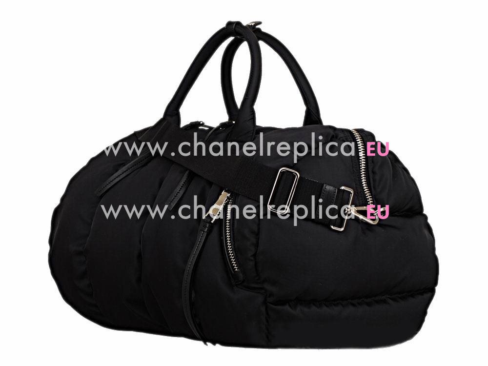 Prada Quilted Nylon Triangle Logo Bag Black P472720