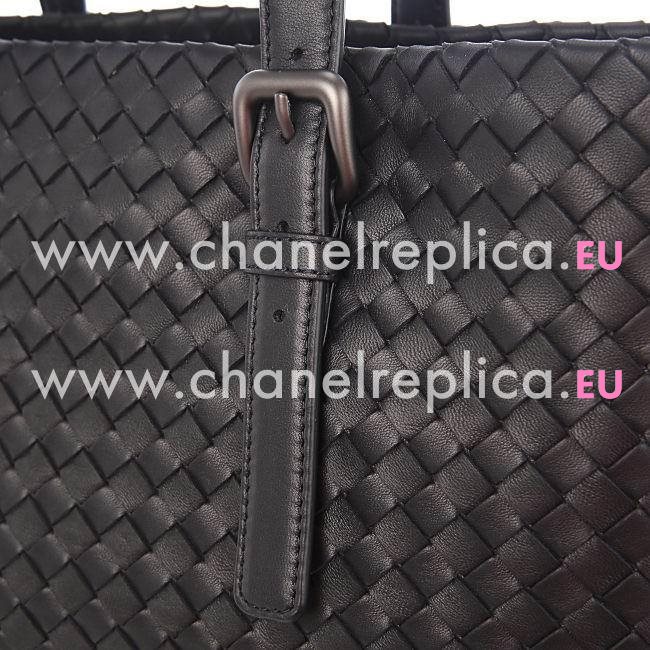 ottega Veneta Classic Nappa Leather Woven Bag Night Blue B5394670