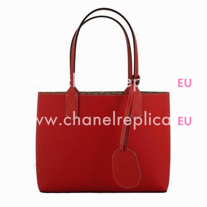 Gucci Calfskin PVC Two Sided Tote Bag In Red G5594611