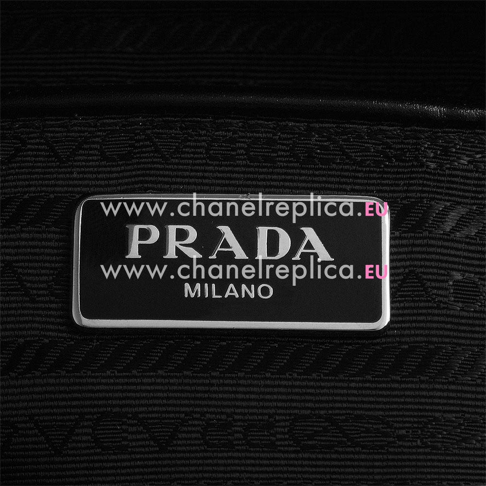 Prada Teaauto Vitel Classic Triangle Logo Nylon Handle/Shoulder Bag BLack PR5271655