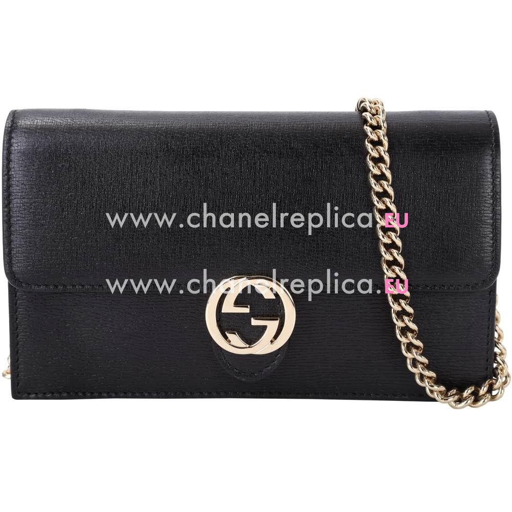 Gucci Icon GG Calfskin Leather Clutch In Black G554924