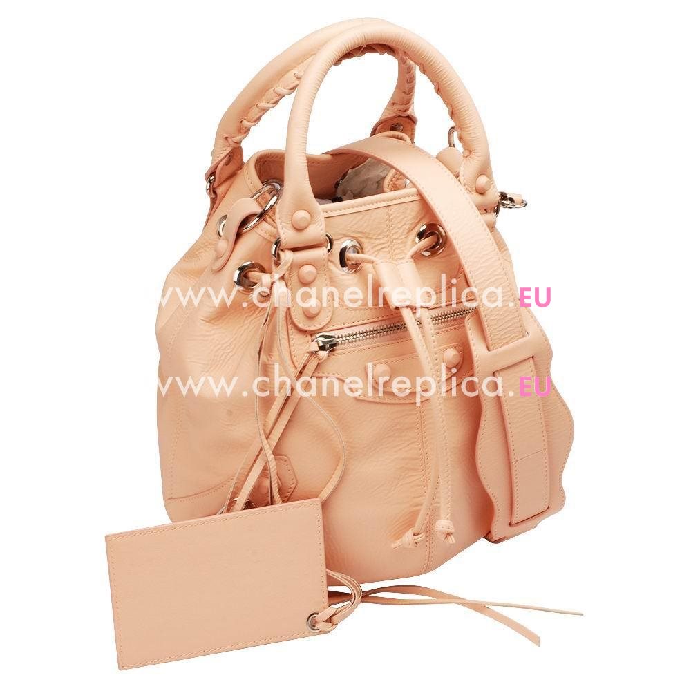 Balenciage Pompon Goatskin Gold hardware Classic Mini Bag Pink B2055069