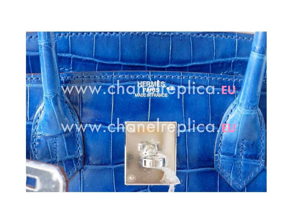 Hermes Birkin 30 Mykonos Crocodile Palladium Hardware Hand Sewing HS5551P