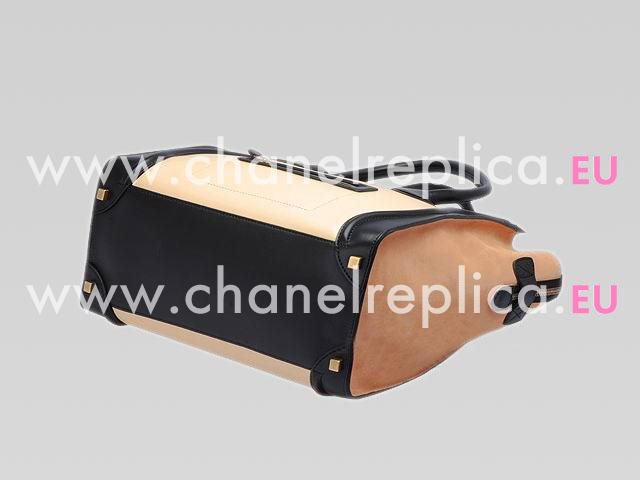 Celine Calfskin Nano Luggage Bag Black/Hami Melon CE40273