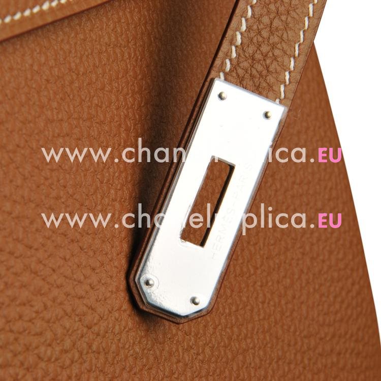 Hermes Kelly 32cm Light Brown Togo Leather Palladium Hardware Hand Sew HK1032TGQ