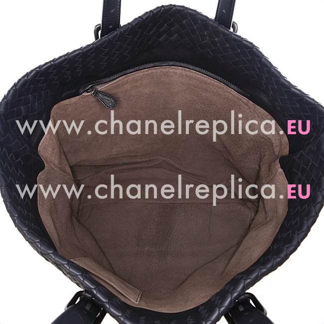 ottega Veneta Classic Nappa Leather Woven Bag Night Blue B5394670