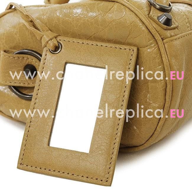 Balenciage Mini Twiggy Lambskin Aged Brass hardware Bag Milk Tea B5167760