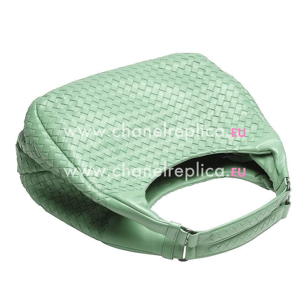 Bottega Veneta Campana Classic Nappa Woven Shouldbag Apple green B6110306