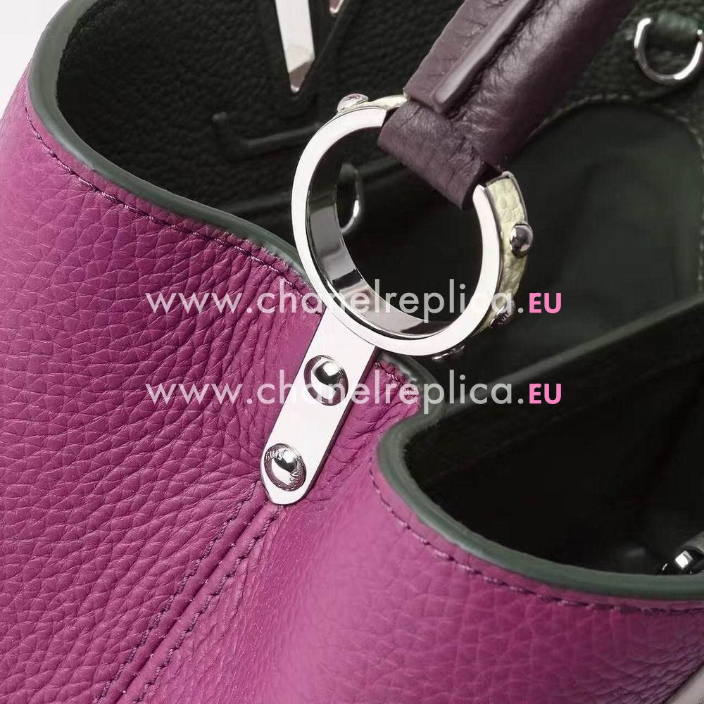 Louis Vuitton Capucines BB Taurillon Leather Bag In Grape M90391