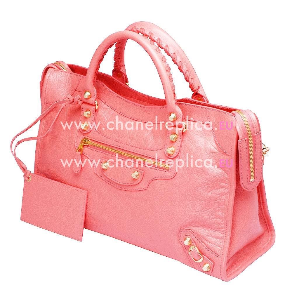 Balenciage City Lambskin Gold hardware Classic Bag Pink B2055018