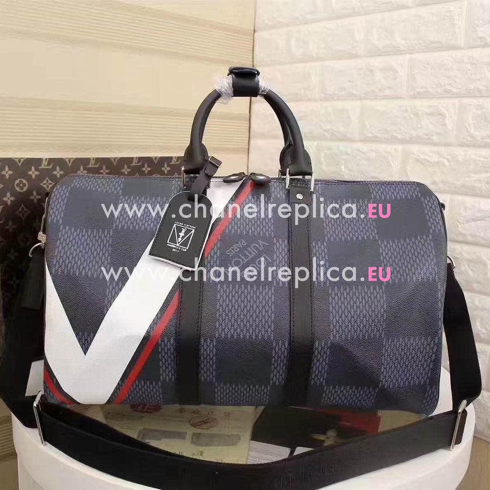 Louis Vuitton Keepall Bandouliere Dimer Cobalt Canvas Travel bag M44008