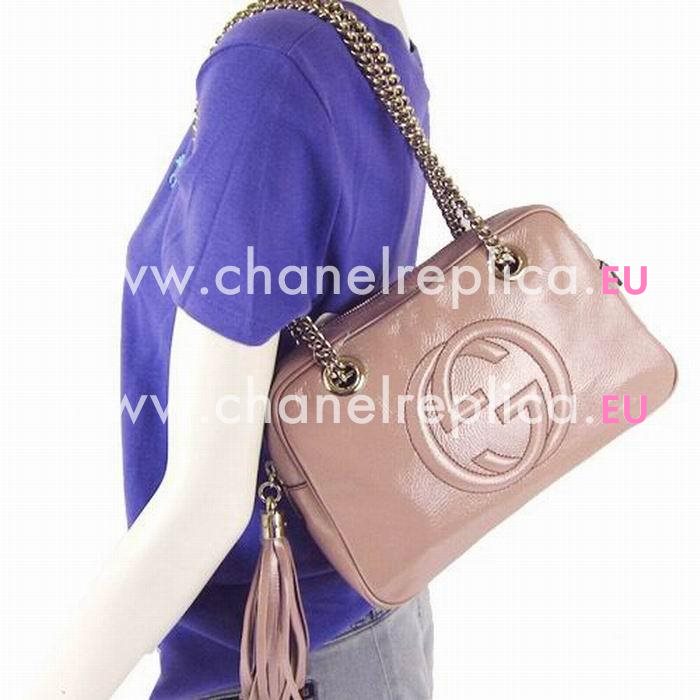 Gucci Soho GG Calfskin Shoulder Bag Pink G5355287