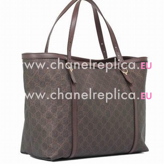 Gucci GG Plus Nice Calfskin Tote Bag In Coffee G6111404