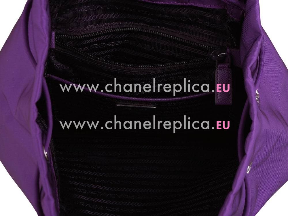 Prada Classic Triangle Logo Nylon Backpack Purple PR55445