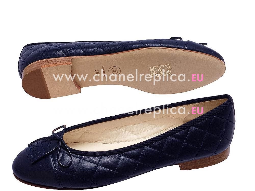 Chanel Double CC Lambskin Cambon Shoes In Blue C26250