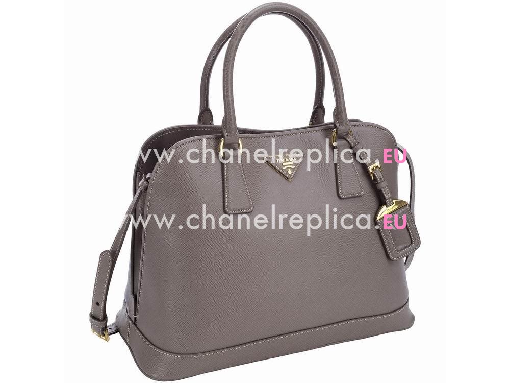 Prada Lux Saffiano Cowhide Handle/Shoulder Bag Gray PR4767825