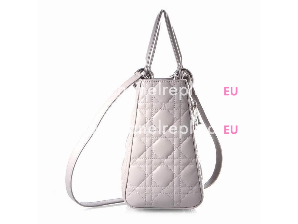 Dior Lady Dior Cannage Lambskin Pale Pinkish Grey D2887